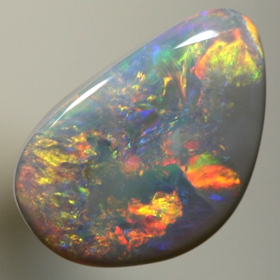 SOLID SEMI BLACK OPAL Crispy bright red and orange SEE VIDEO